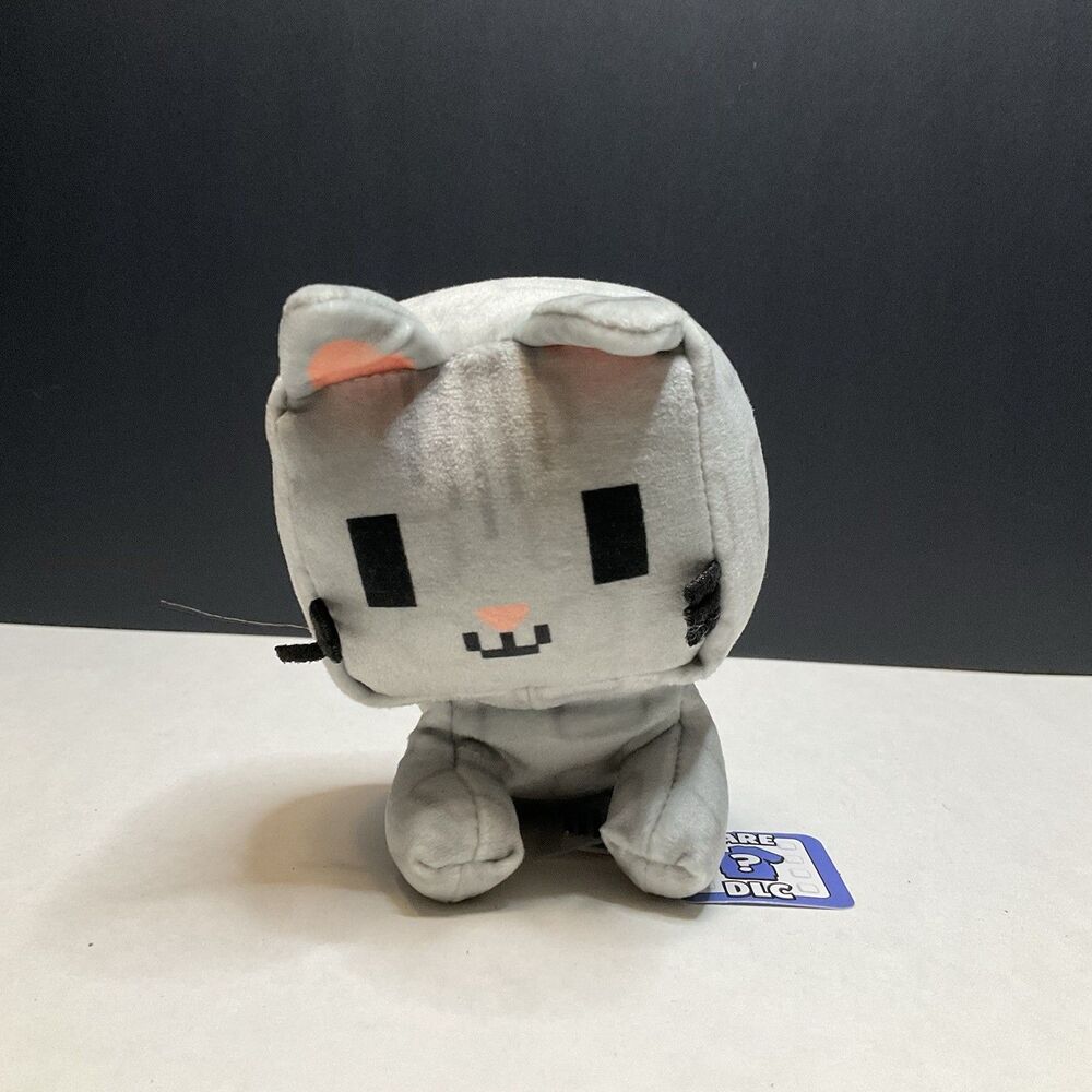 Grow a Garden Roblox Series 1 Mystery Collectible Pet Plush Gray Cat With Code